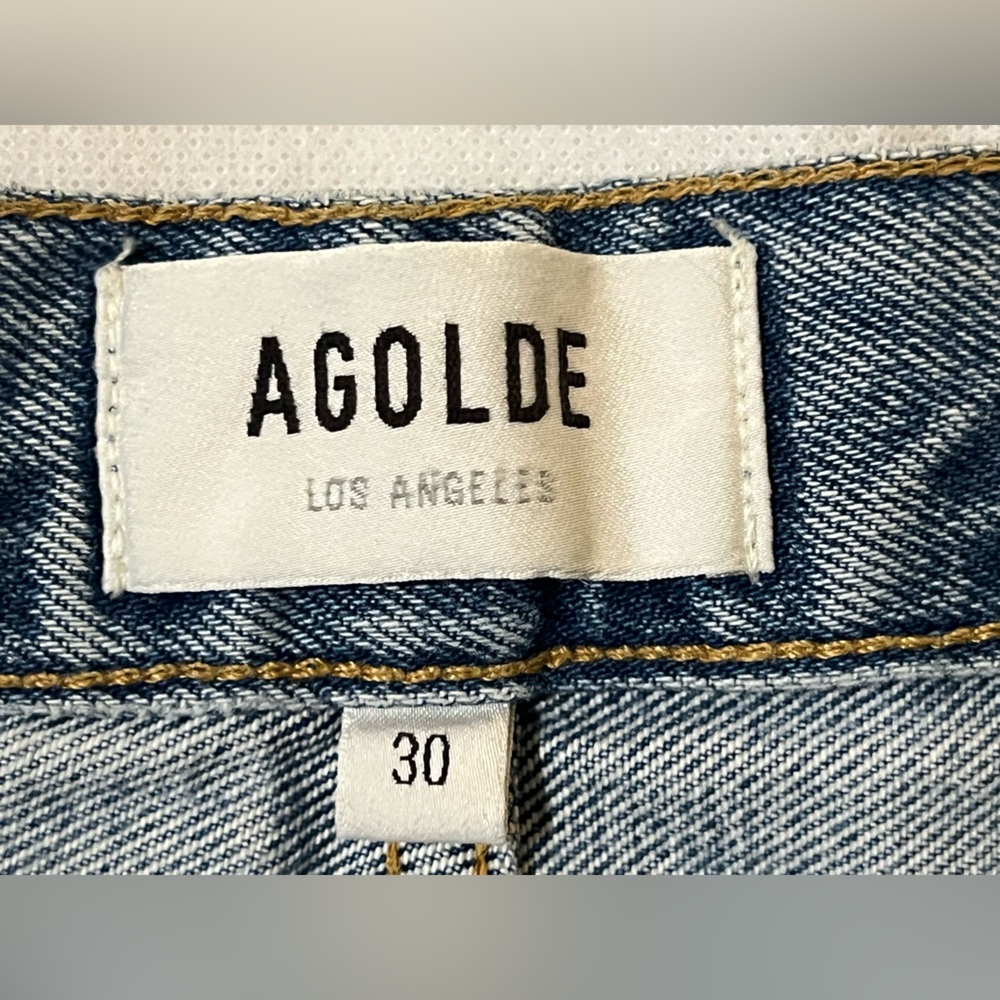 Women’s straight leg agolde blue jeans size 30 distressed 90s cut 56054 - Picture 14 of 14